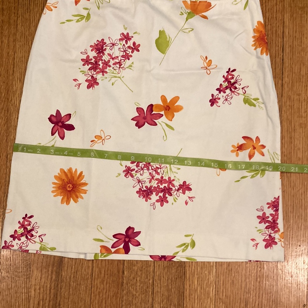 Valerie Stevens Cotton Pink and Cream Skirt Size 8 - Picture 4 of 9